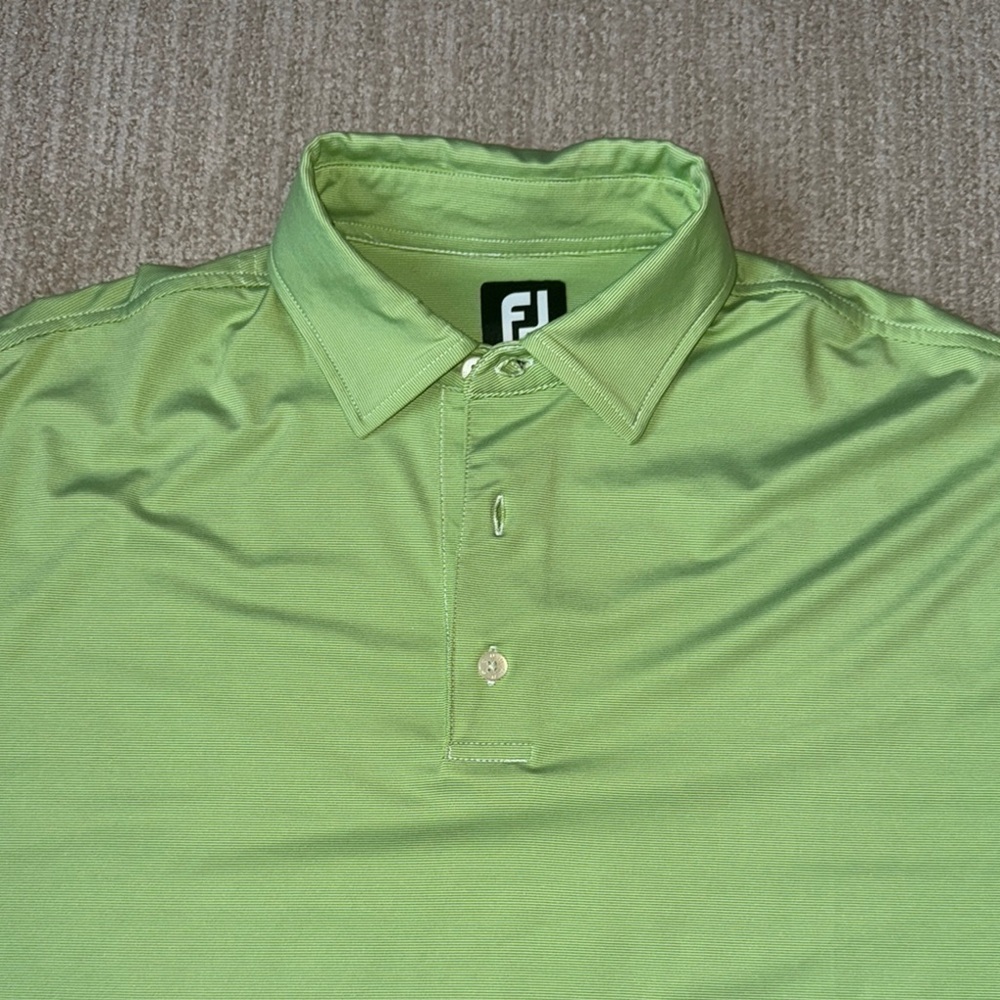 FootJoy Men’s Size L Green Golf Polo Shirt - Picture 5 of 12